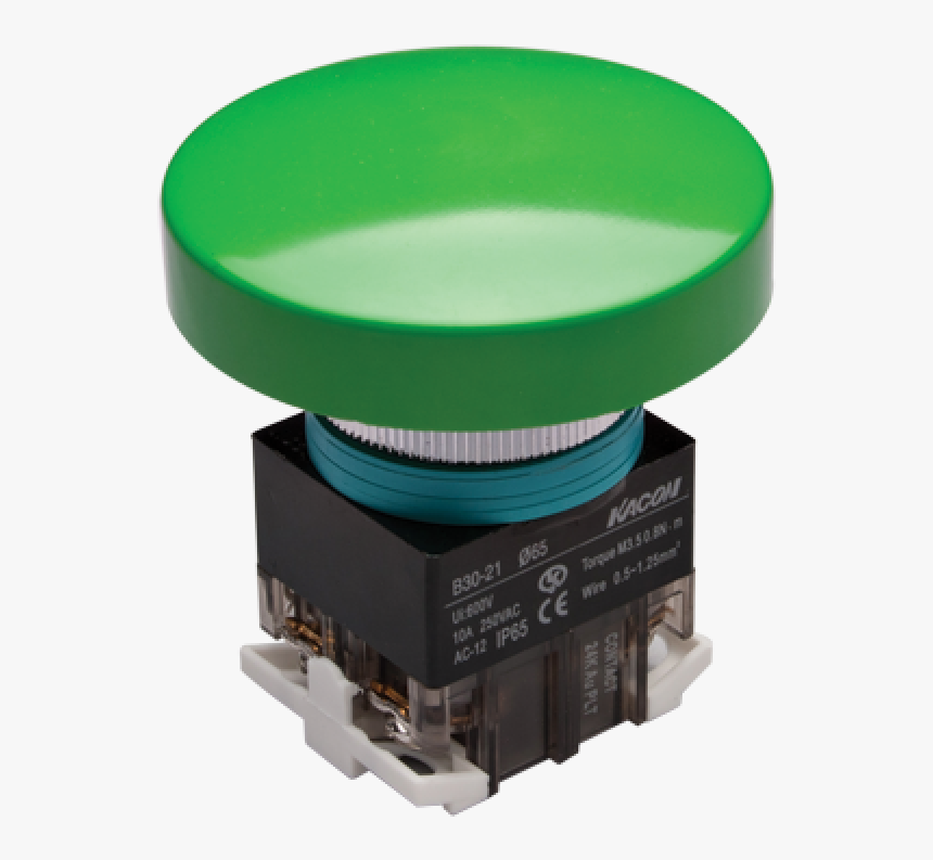 30mm Momentary Push Button, 65mm Mushroom Head, Ip63, - Electronic Component, HD Png Download, Free Download