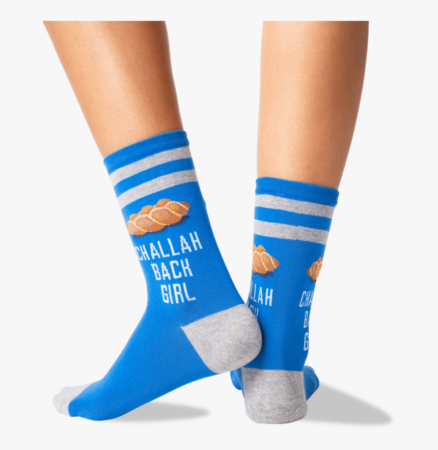 Women"s Challah Back Girl Socks In Blue Front"
 Class="slick - Sock, HD Png Download, Free Download