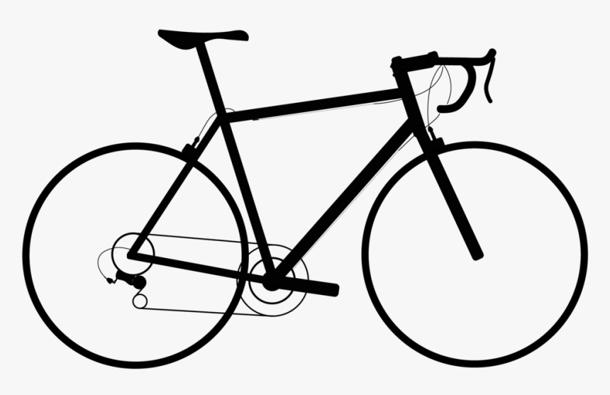 Drawing Bicycle Cyclist Huge Freebie Download For Powerpoint - Bike Drawing No Background, HD Png Download, Free Download