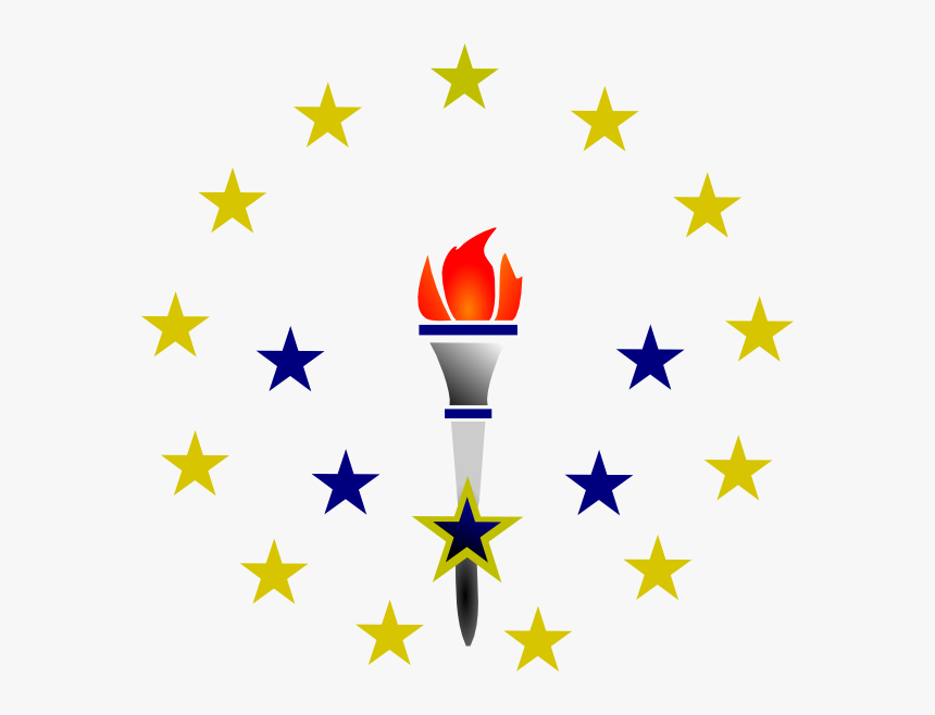 Torch Svg Clip Arts - European Flag Black Png, Transparent Png, Free Download