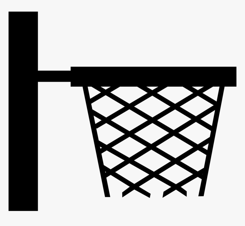 Basketball Basket Side View For Sport School Class - Basketball Hoop Cartoon Side, HD Png Download, Free Download