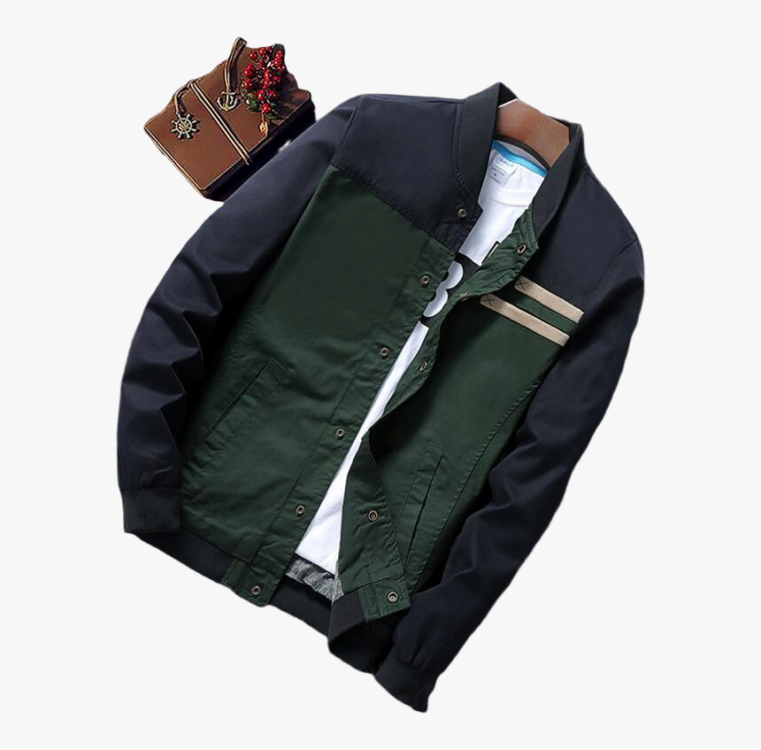 2019 Spring Jacket Men Coat Slim Fit Casual Men Jackets - Brown Blue Bomber Jacket, HD Png Download, Free Download