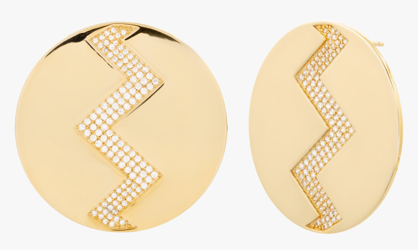 Golden Round Studs Product Image - Earrings, HD Png Download, Free Download