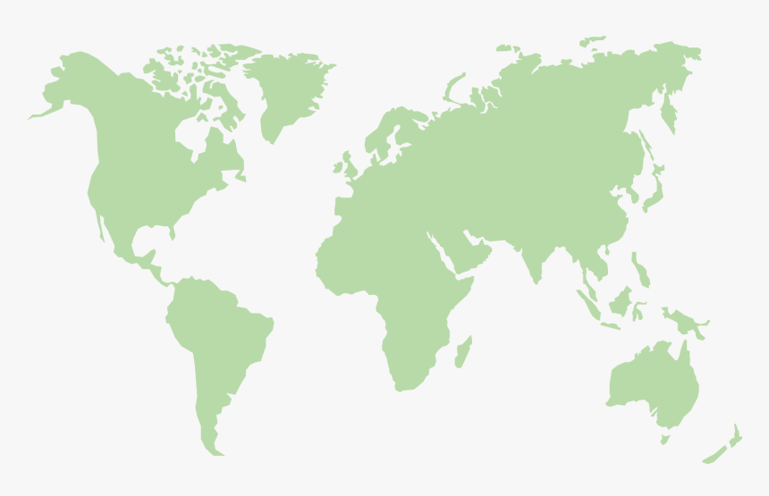 Light Green Map Infographic - Square World Map Color, HD Png Download, Free Download