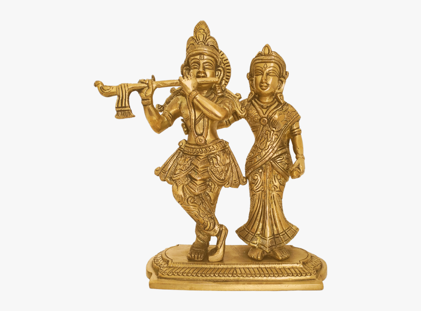 Brass Statue Lord Radha Krishna - Statue, HD Png Download, Free Download