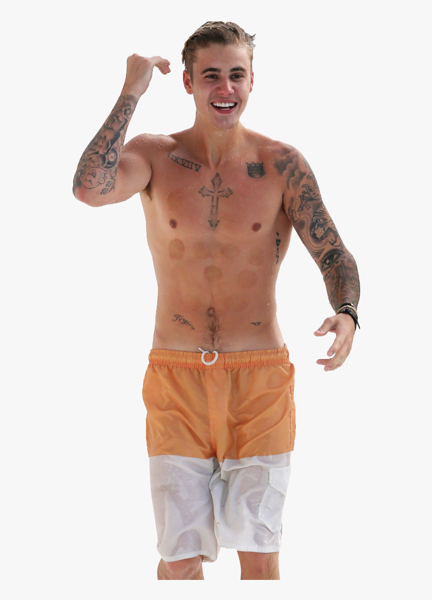 Justin Bieber Topless Png Image - Justin Bieber Bathing Suit, Transparent Png, Free Download