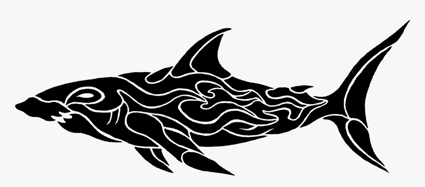 Transparent Tribal Tattoo Png - Great White Shark Tribal Tattoo, Png Download, Free Download
