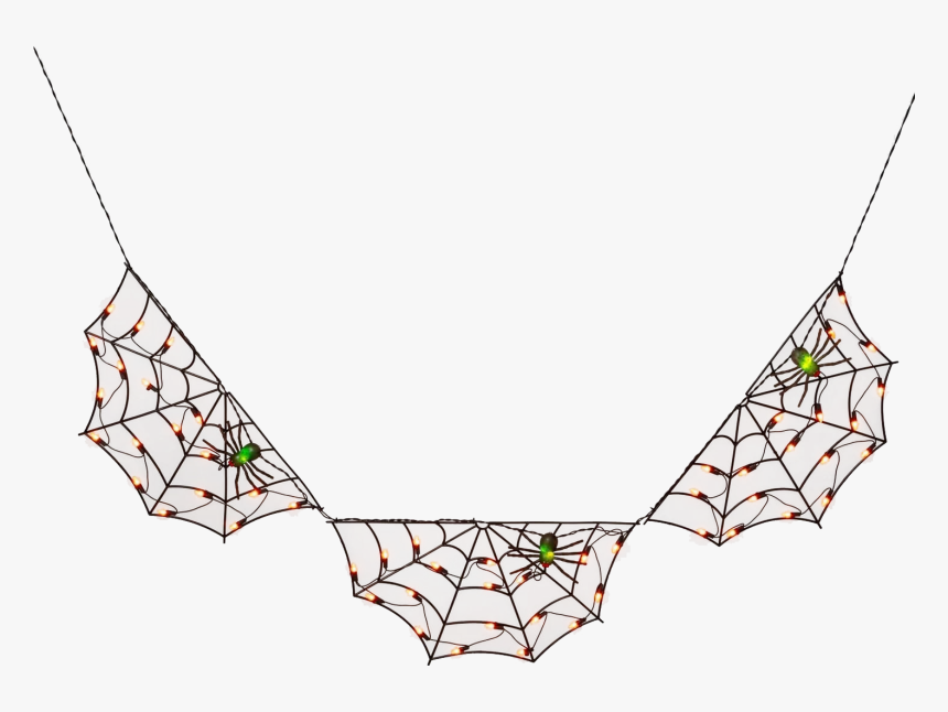 Web Lights Png Hd - Halloween Lights String Soider, Transparent Png, Free Download