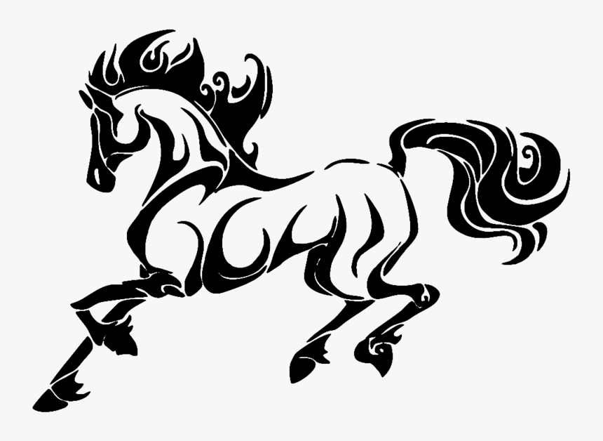 Lion Tattoo Clipart Sinhale Free Clipart On Dumielauxepices - Tribal Horse Tattoo, HD Png Download, Free Download