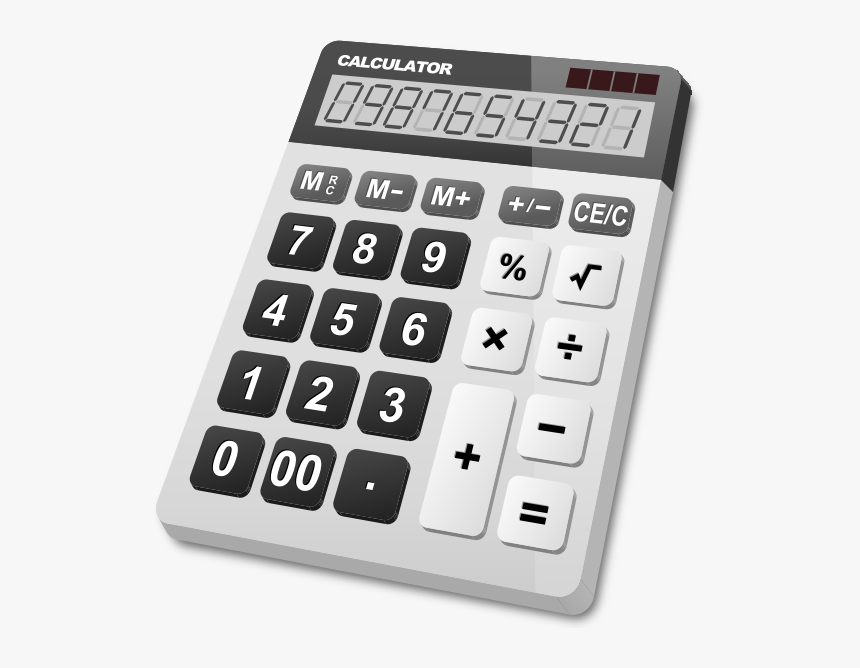 White Vector Icon Svg Calculator Black And White Hd Png