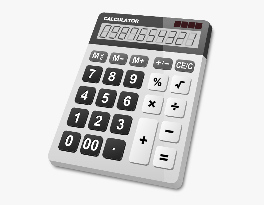 White Vector Icon Svg - Calculator Black And White, HD Png Download, Free Download