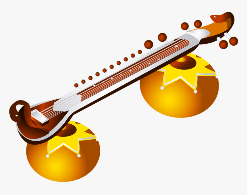 Png Musical And - Veena Musical Instrument Vector, Transparent Png, Free Download