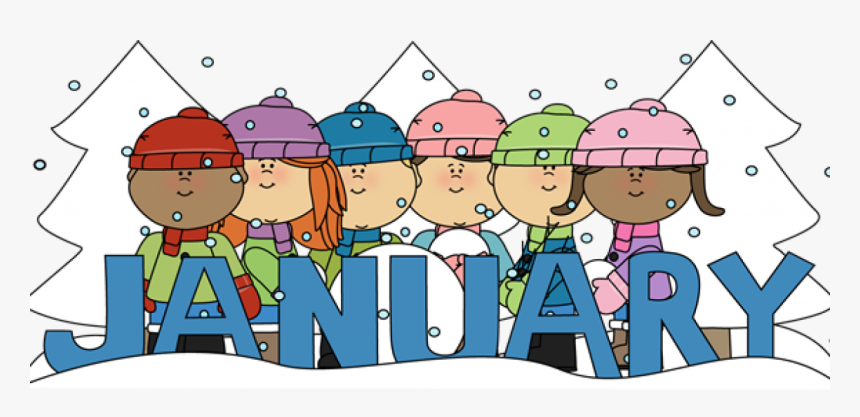 January Month Winter Kids - January Clipart, HD Png Download, Free Download