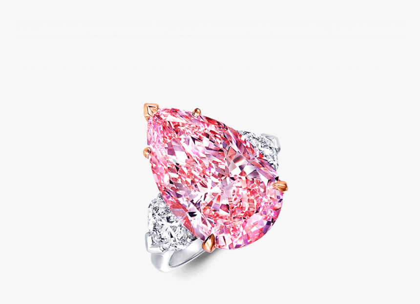 A Graff Ring Featuring A Fancy Vivid Pink Internally - Graff Lesotho Pink Diamond, HD Png Download, Free Download