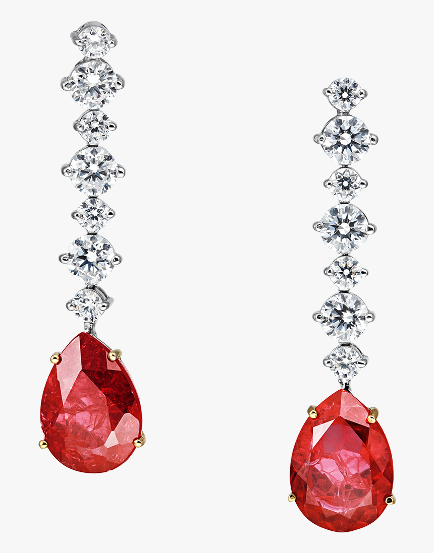 Angelina Elegant Red Drop Earrings - Earrings Transparent Background, HD Png Download, Free Download