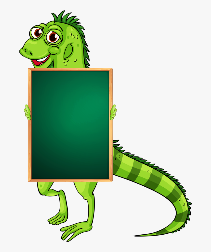 Clip Tag Quiet - Iguana Standing Up Clipart, HD Png Download, Free Download