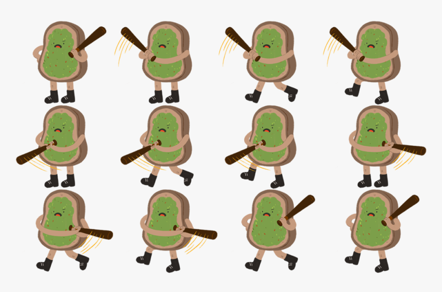 Avo Toast Sprites - Illustration, HD Png Download, Free Download