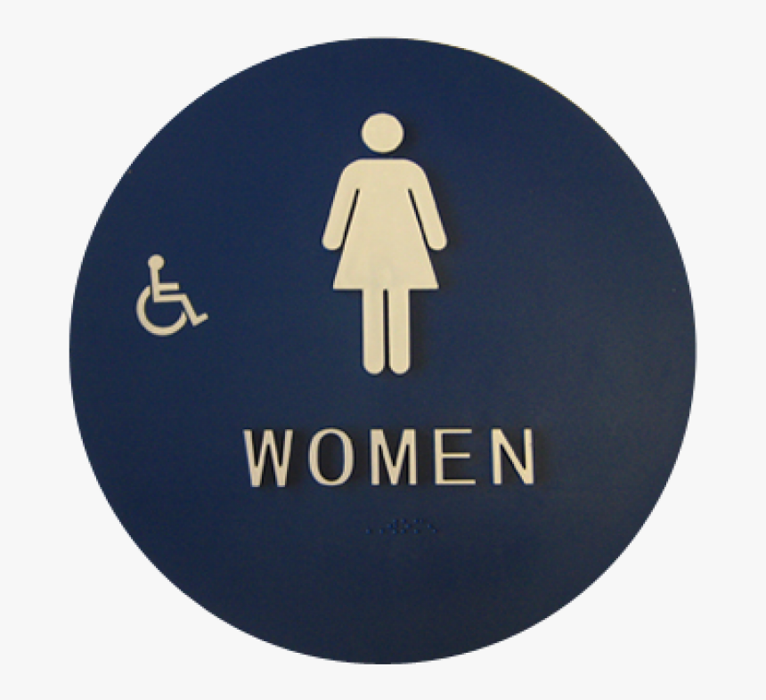 Royal Blue "ada - Women Circle Restroom Sign, HD Png Download, Free Download