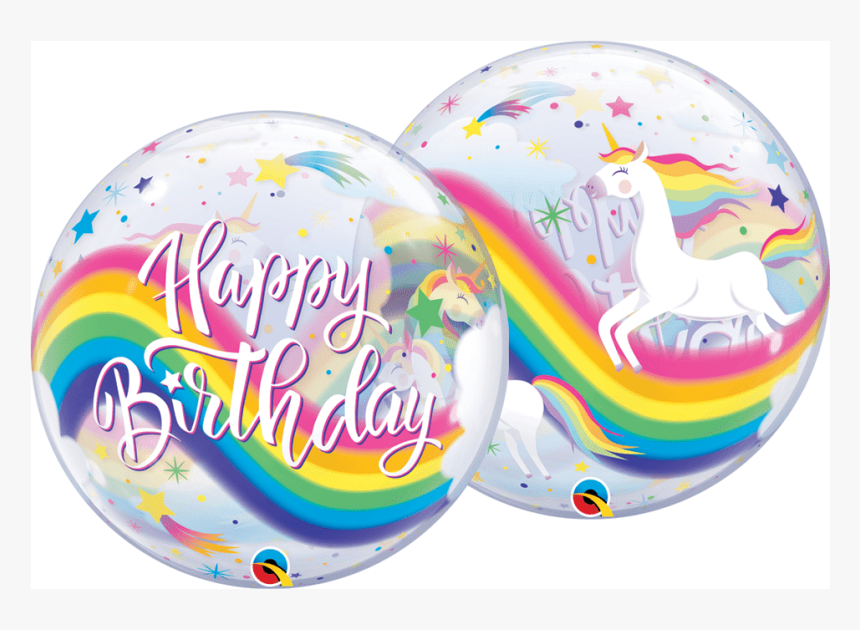 Happy Birthday Unicorn Bubble Balloon Qualatex, HD Png Download, Free Download