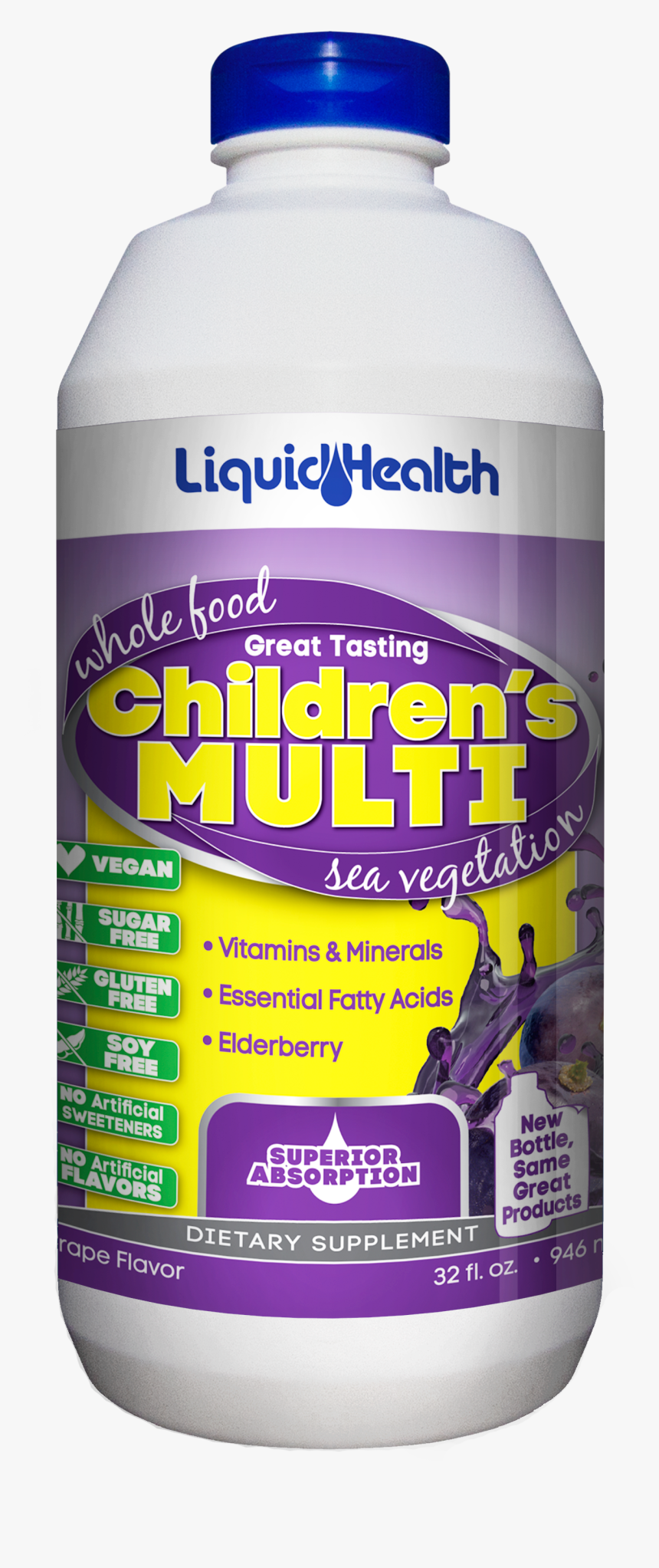 Liquid Multivitamin For Kids - Bottle, HD Png Download, Free Download