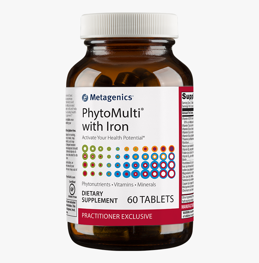 Phytomulti Capsules Health Supplement From Metagenics - Phytomulti With Iron, HD Png Download, Free Download