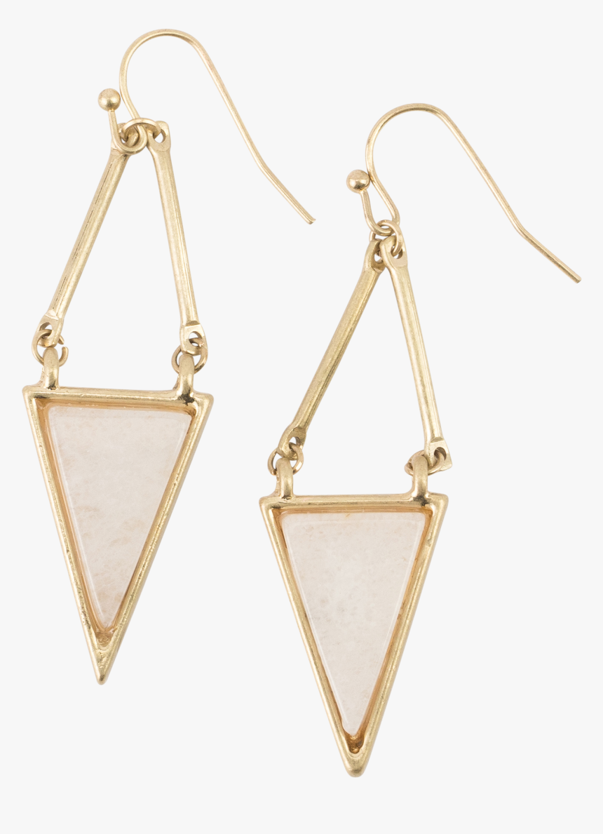 *rose Quartz Triangle Earrings - Earrings, HD Png Download, Free Download