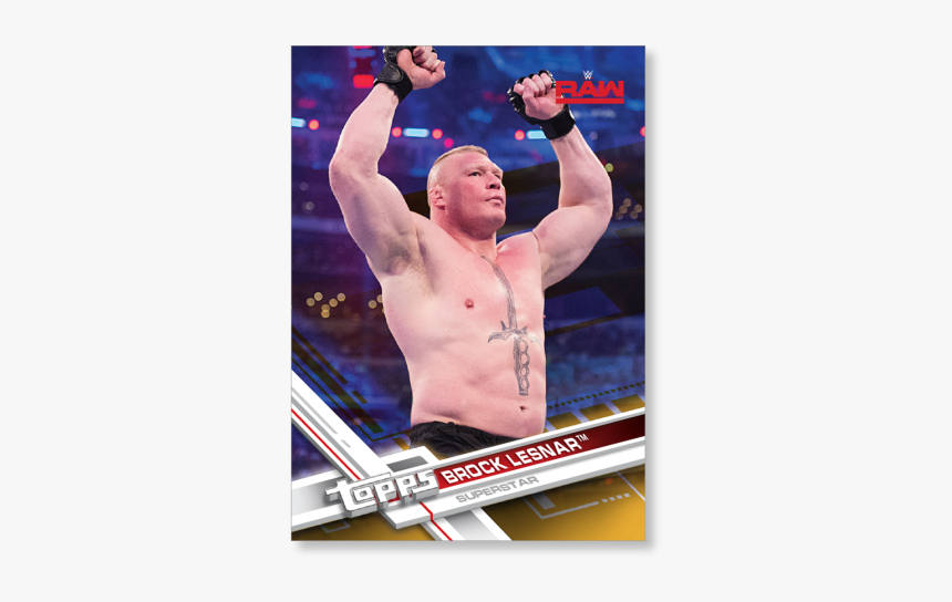 Brock Lesnar 2017 Topps Wwe Base Cards Poster Gold - Wwe Oficial Referee Rod Zapata, HD Png Download, Free Download