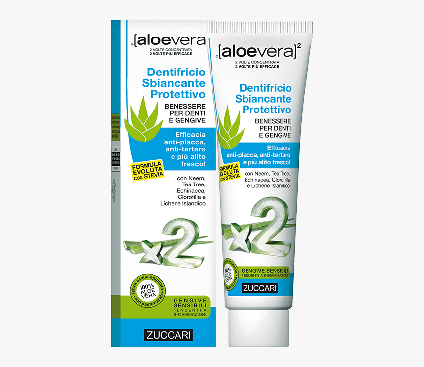 Protective Whitening Toothpaste - Aloe Vera Zuccari Dentifricio, HD Png Download, Free Download