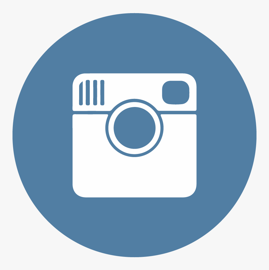 Instagram Camera Icon Round Blue Vector - Logo Transparent Instagram Grey, HD Png Download, Free Download