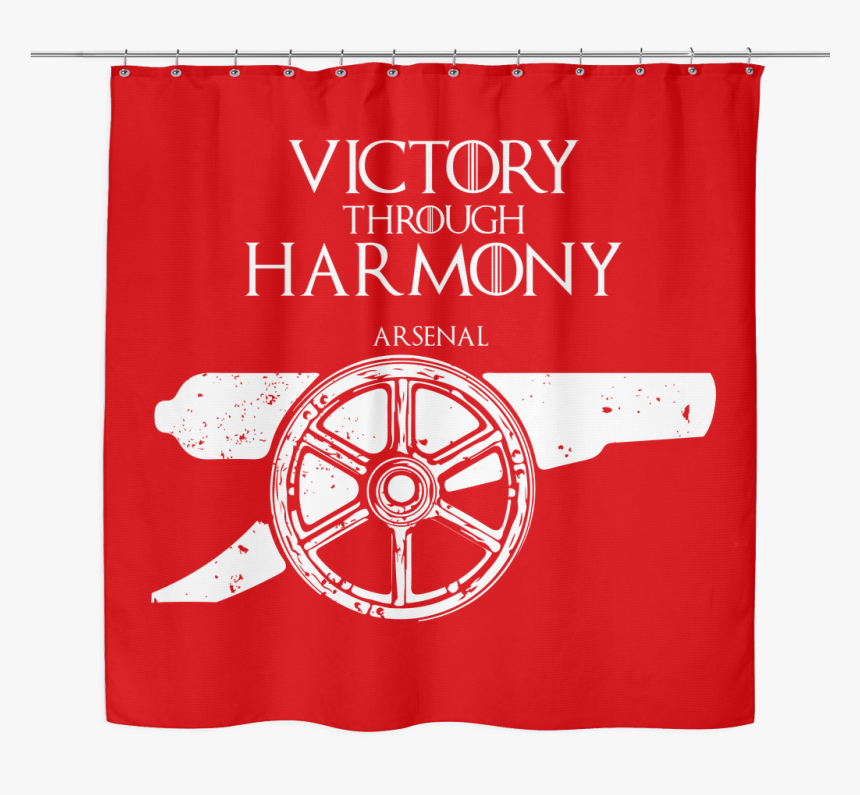 Game Of Thrones House Arsenal Fc Shower Curtain - Arsenal Tshirt, HD Png Download, Free Download