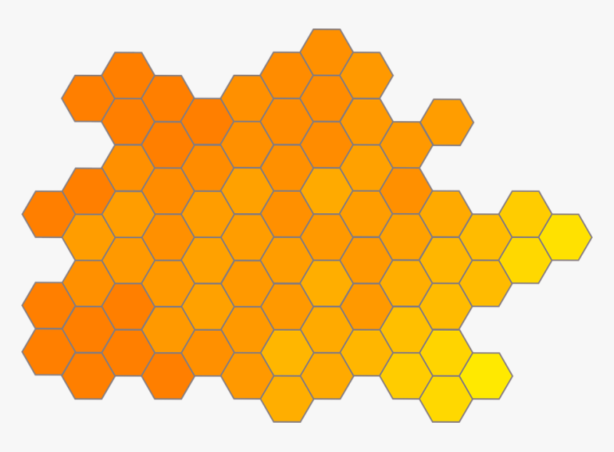Honeycomb, Gradient, Hexagon, Orange, Yellow - Honeycomb Clipart Png, Transparent Png, Free Download
