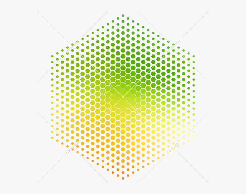 Halftone Dotted Hexa Abstract Geometric Pattern - Hexagonal Pattern Vector, HD Png Download, Free Download