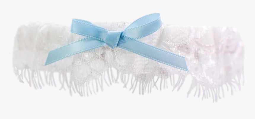 Ivory Lace Toss Garter With Blue Bow - Garter Blue Wedding Transparent, HD Png Download, Free Download