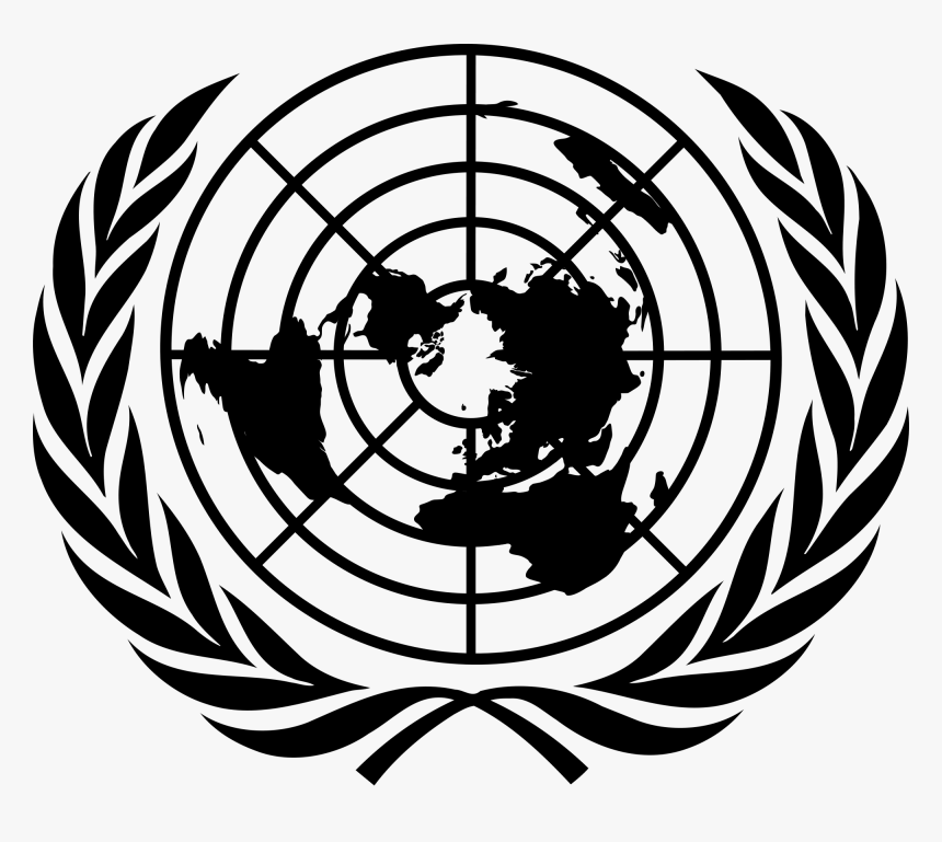 Un Logo - United Nations Flag Black And White, HD Png Download, Free Download