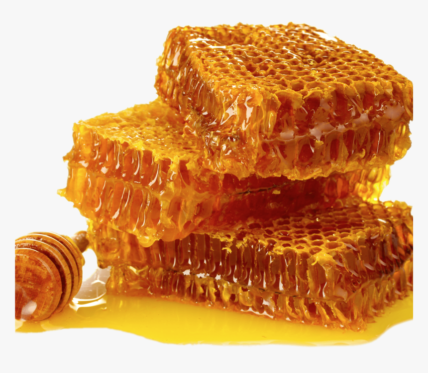 Honeycomb With Dipper - Raw Honey, HD Png Download, Free Download