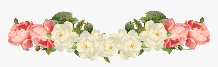 Roses Border Png - Flower Vintage Border Png, Transparent Png, Free Download