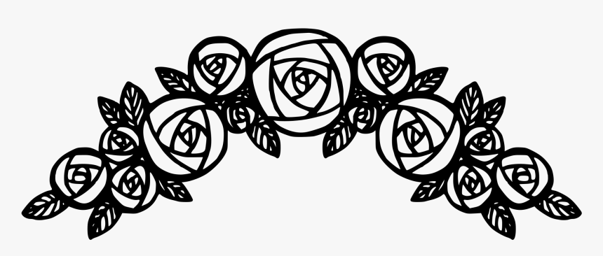 A Cluster Of Roses Icons Png - Roses Black And White Png, Transparent Png, Free Download