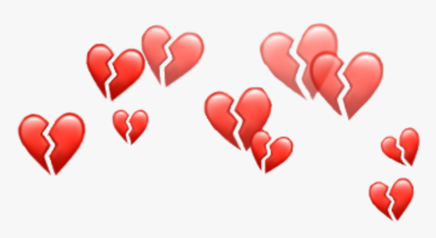 #coraçãopartido #corações #coração #sad #tumblr #tristeza - Snapchat Heart Filter, HD Png Download, Free Download