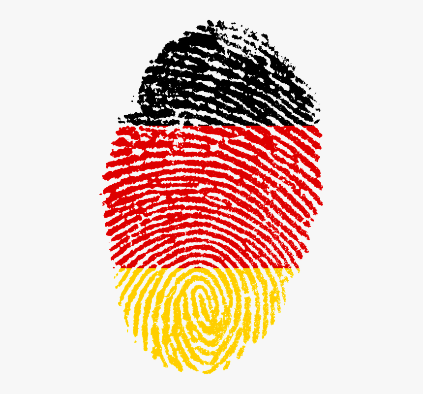 Bandera Alemania Huella Dactilar - German Flag Fingerprint, HD Png Download - kindpng