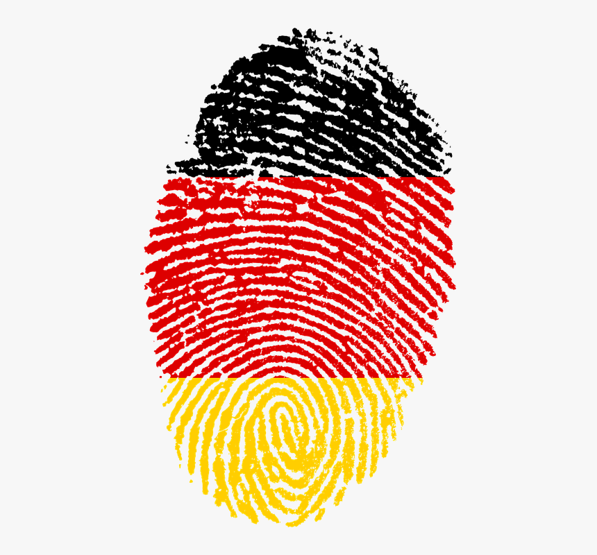 Bandera Alemania Huella Dactilar - German Flag Fingerprint, HD Png Download, Free Download