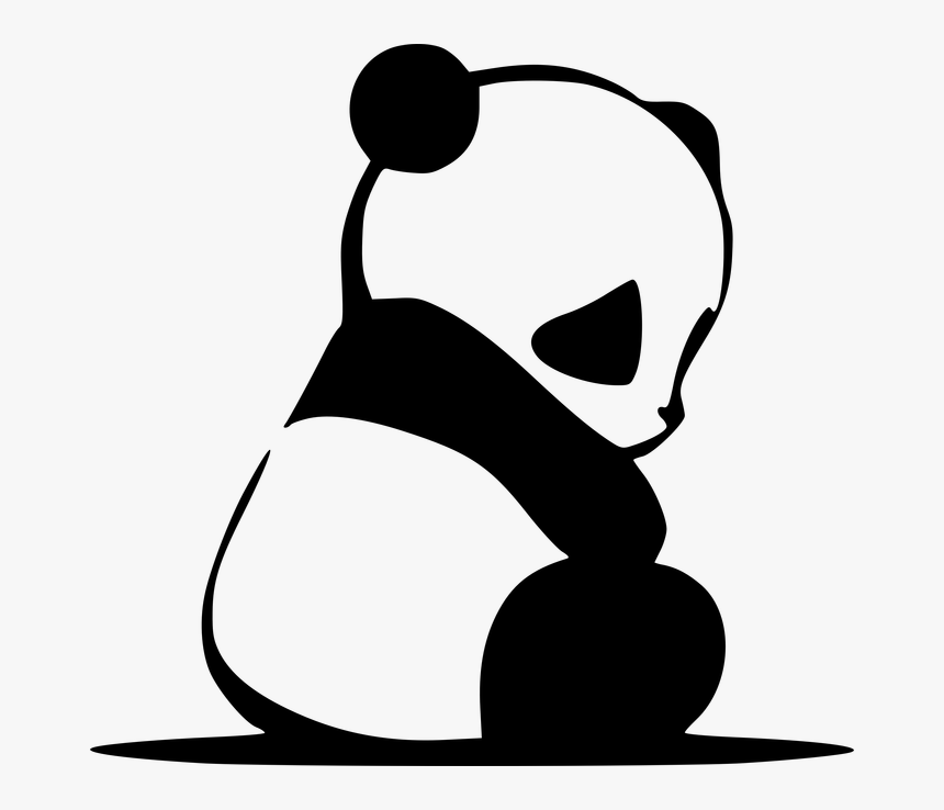 Clip Art Fotos A Um Livro - Black And White Panda Drawings, HD Png Download, Free Download