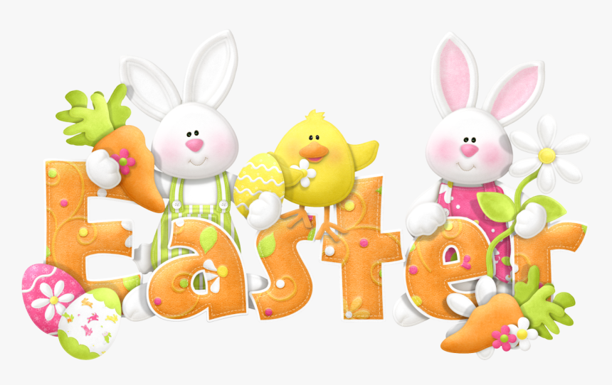 Easter Bunny Background - Clipart Happy Easter Bunny, HD Png Download, Free Download