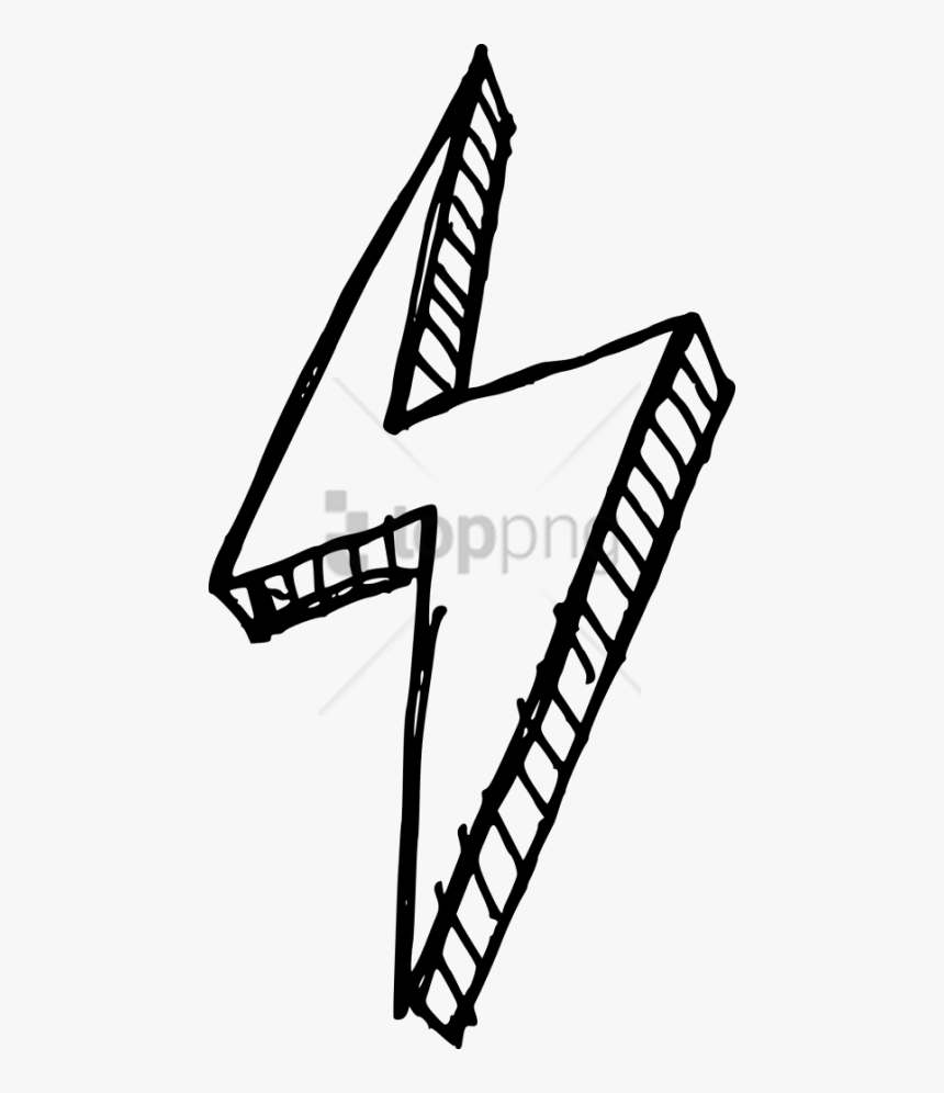 Photographic Film,clip Art,line,black And White,line - Drawn Lightning Bolt Png, Transparent Png, Free Download