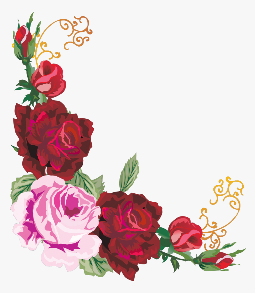 Decorative Floral Border Design, HD Png Download, Free Download