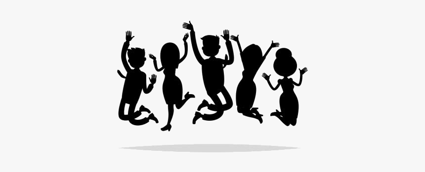 Transparent Happy People Cheering Png Vector - Silhouette, Png Download, Free Download