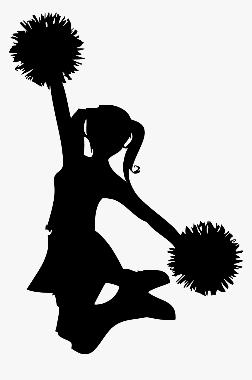 Clip Art Football And Cheerleader Picture - Pom Poms Cheerleader, HD Png Download, Free Download