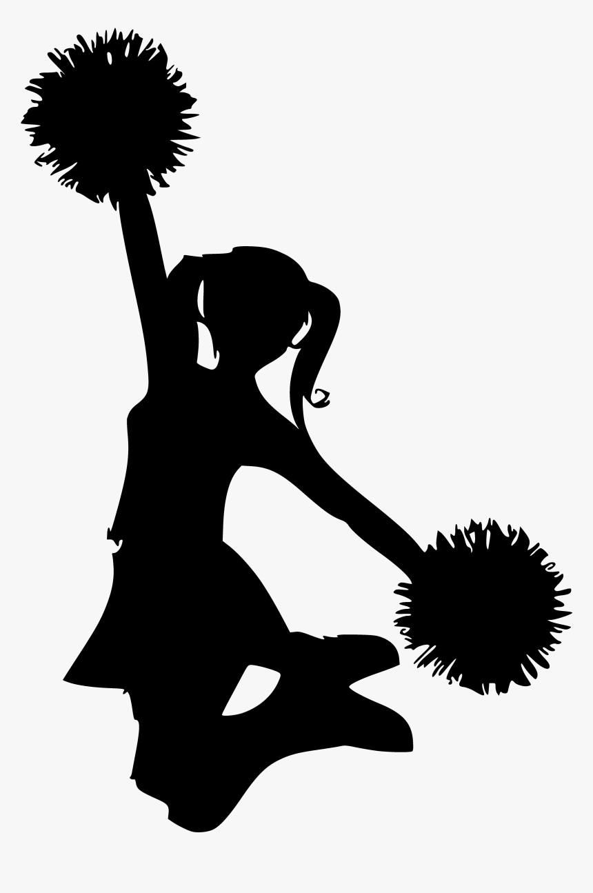 Clip Art Football And Cheerleader Picture Pom Poms Cheerleader Hd Png Download Kindpng