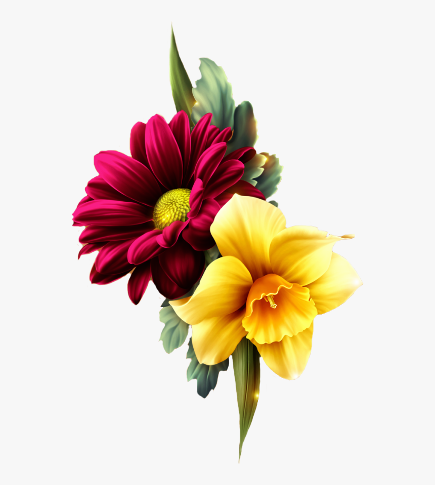 Spring Bouquet Flourish Border, Flower Images, Flower - Flower Bouquet Background Hd, HD Png Download, Free Download