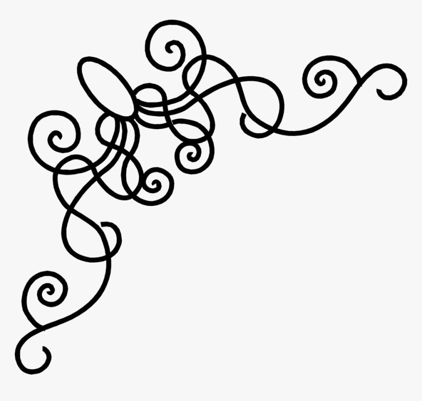 Transparent Simple Flourish Png Corner Border Designs Transparent