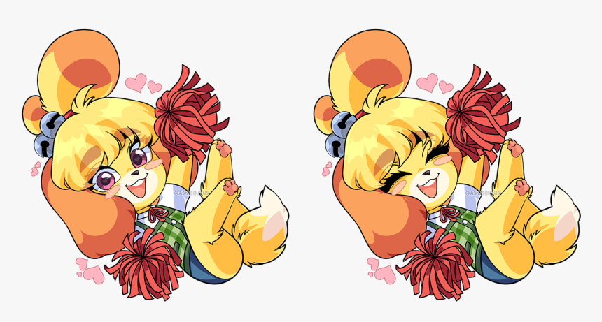 Cheering Isabelle Charm ♡ - Isabelle Nintendo, HD Png Download, Free Download